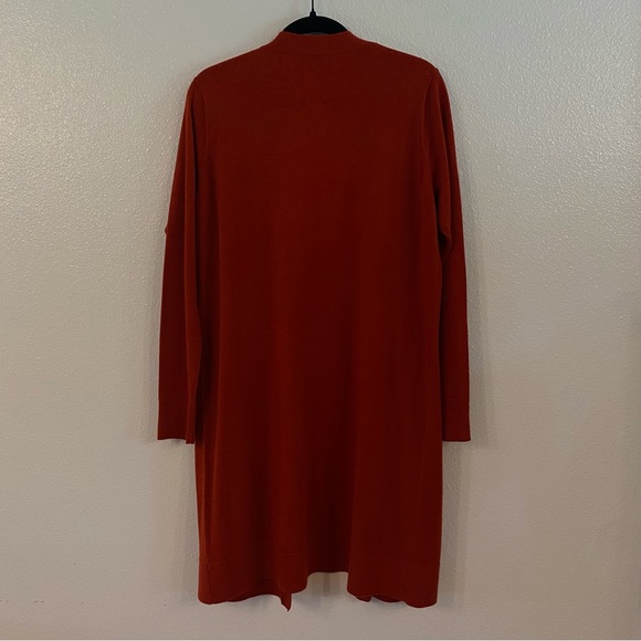 Pendleton Rust Orange Merino Wool Long Cardigan - Picture 3 of 4